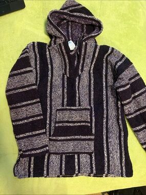 Striped Hooded Baja Sweater